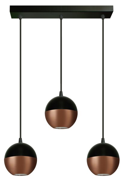 Lampa wisząca MIDWAY W-L 1804/3 BK-B+BR