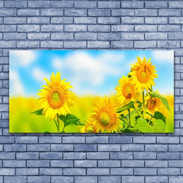 Obraz canvas Złoty Słonecznik w Detalu