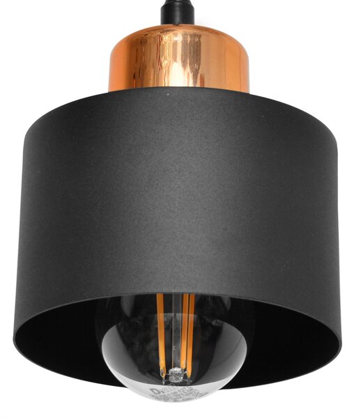 Plafon EDISON II P-1360/3 BK+BR