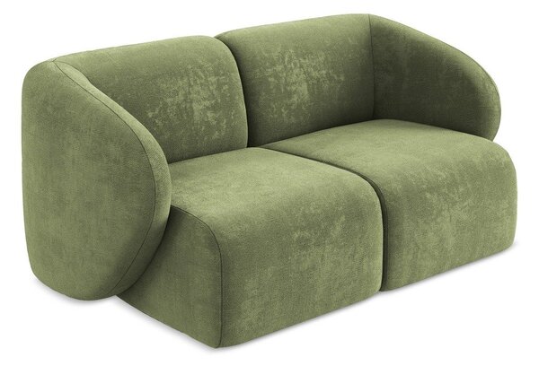 Zielona sofa z tkaniny szenilowej 174 cm Lani – Makamii