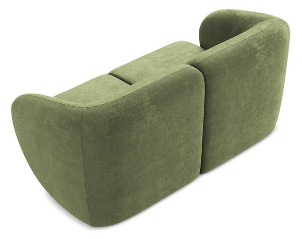 Zielona sofa z tkaniny szenilowej 174 cm Lani – Makamii
