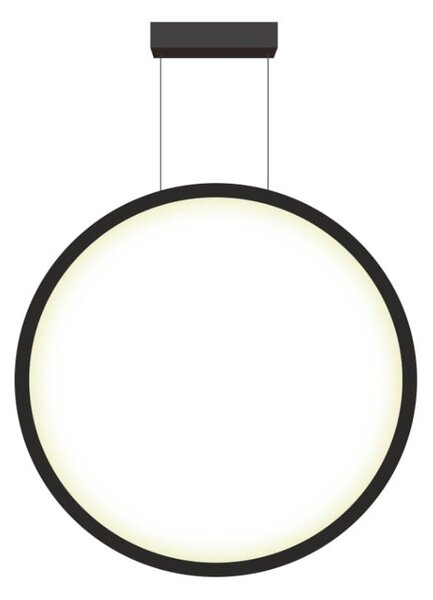 Mirror lampa wisząca LED czarna ring circle LP-999/1P S BK - Light Prestige