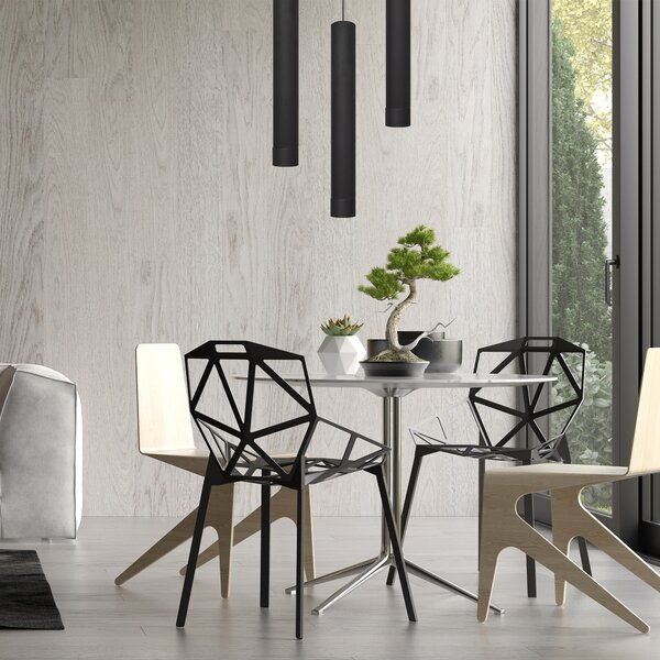 Lampa metalowa potrójna TUBA czarna