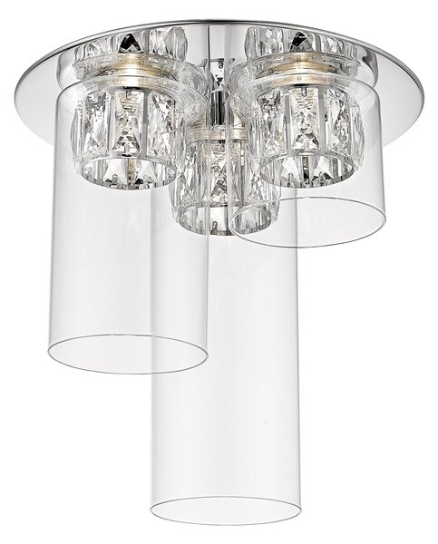 Gem lampa sufitowa LED z kryształkami chrom C0389-03F-B5AC - Zuma Line