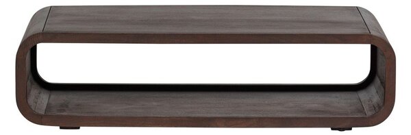 Stolik z litego drewna mango w ciemnym naturalnym kolorze 60x120 cm Kinu – WOOOD