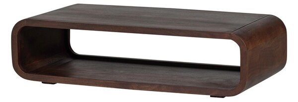 Stolik z litego drewna mango w ciemnym naturalnym kolorze 60x120 cm Kinu – WOOOD