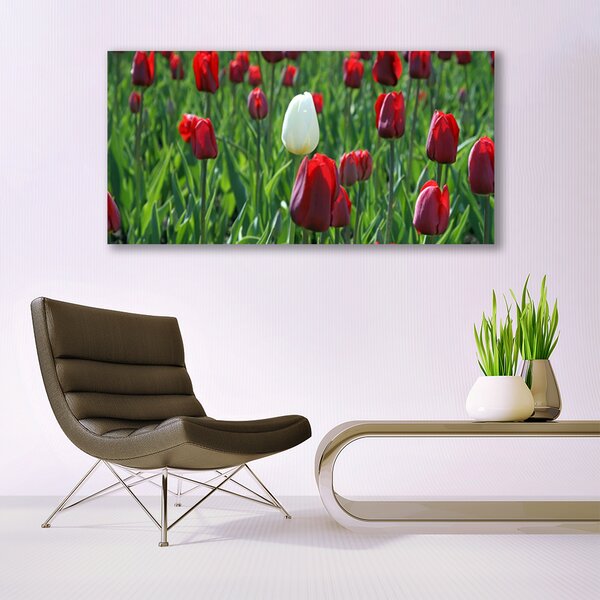 Obraz canvas na ścianę Romantyczny Ogród Tulipanowy