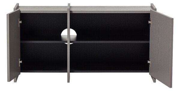 Szara szafka pod TV w dekorze jesionu 102x53x44 cm Brock – WOOOD
