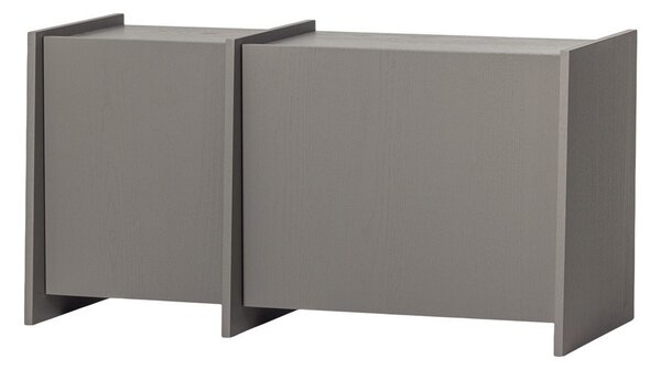 Szara szafka pod TV w dekorze jesionu 102x53x44 cm Brock – WOOOD