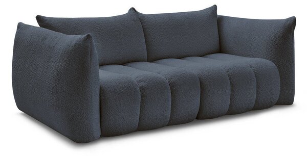 Ciemnoniebieska sofa z materiału bouclé 234 cm Azra – Bobochic Paris