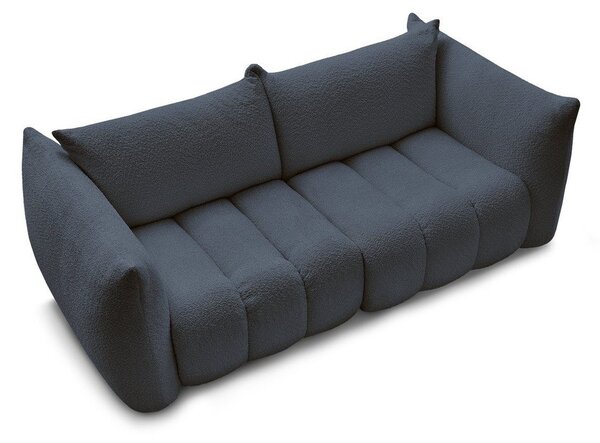 Ciemnoniebieska sofa z materiału bouclé 234 cm Azra – Bobochic Paris