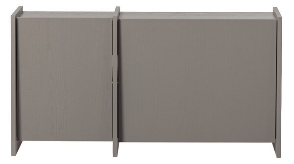 Szara szafka pod TV w dekorze jesionu 102x53x44 cm Brock – WOOOD