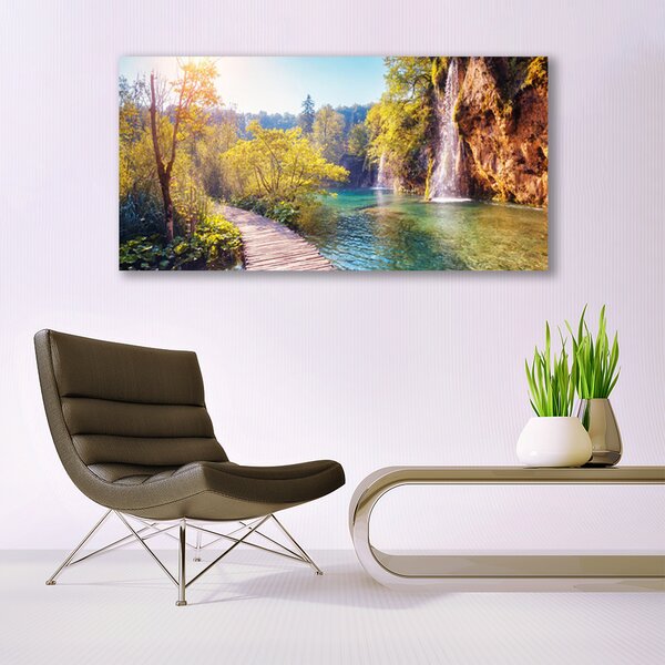 Obraz canvas Spokojna Tafla Jeziora o Zmierzchu