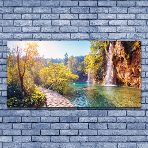 Obraz canvas Spokojna Tafla Jeziora o Zmierzchu