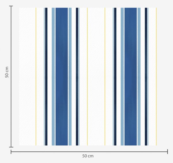 Tapety Szerokie niebieskie paski z cienkimi żółtymi liniami, Tapety Geometryczne, Tapety w paski, a00522 : Uwalls.pl