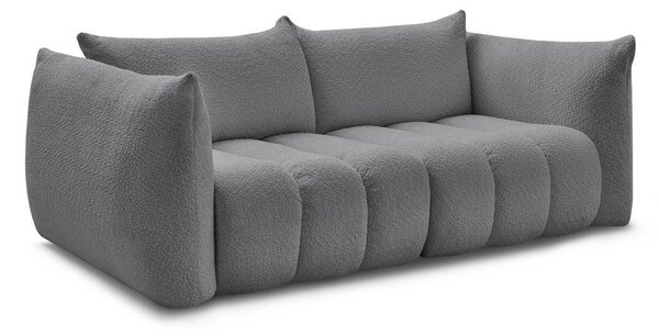 Szara sofa z materiału bouclé 234 cm Azra – Bobochic Paris