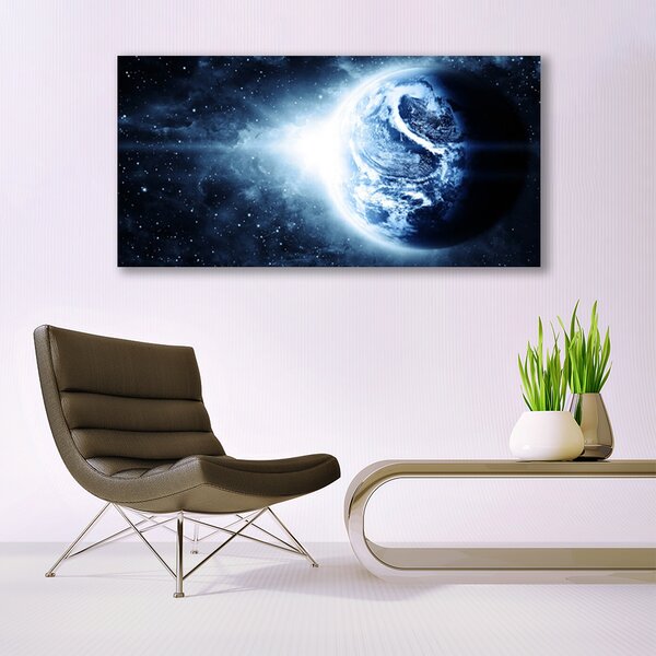 Obraz canvas Błękitna Planeta z Kosmosu