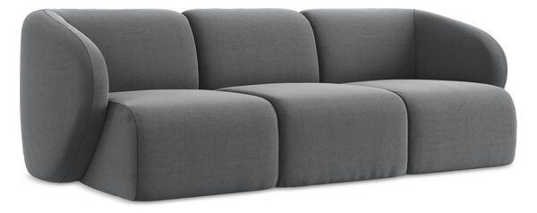 Szara aksamitna sofa 244 cm Lani – Makamii