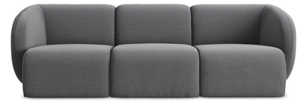 Szara aksamitna sofa 244 cm Lani – Makamii
