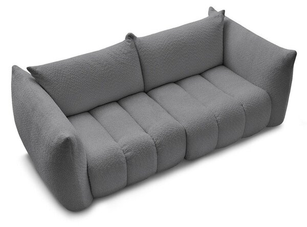 Szara sofa z materiału bouclé 234 cm Azra – Bobochic Paris