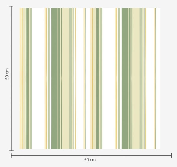 Tapety Zielone i beżowe paski z żółtymi liniami akcentującymi, Tapety Geometryczne, Tapety w paski, a00531 : Uwalls.pl