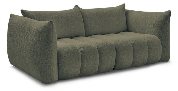 Zielona sofa z materiału bouclé 234 cm Azra – Bobochic Paris