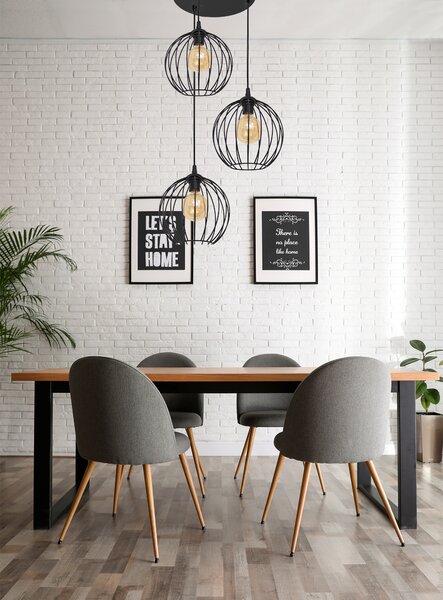 Lampa wisząca na kole MERCURE W-KD 1388/3 BK-B