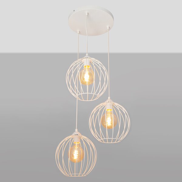Lampa wisząca na kole MERCURE W-KD 1388/3 WT