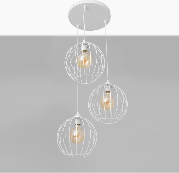 Lampa wisząca na kole MERCURE W-KD 1388/3 WT