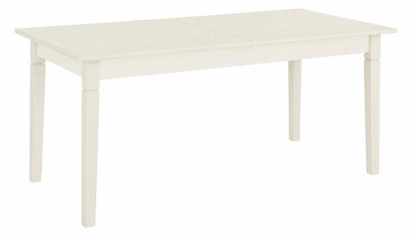 Sosnowy, rozkładany stół 160 cm w kolorze białym