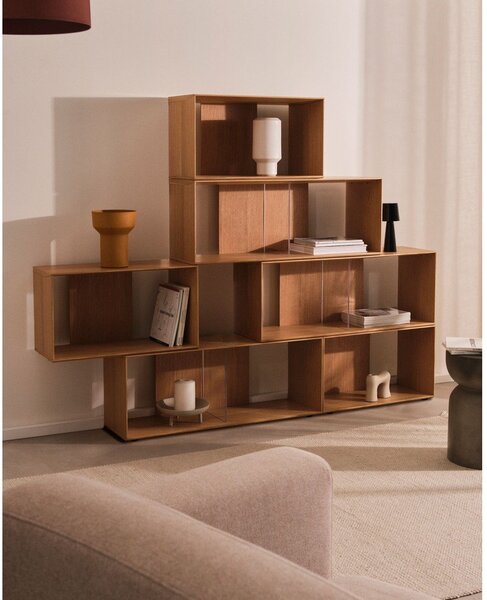 Modułowy system półek w dekorze dębu 6 szt. 168x114 cm Litto – Kave Home