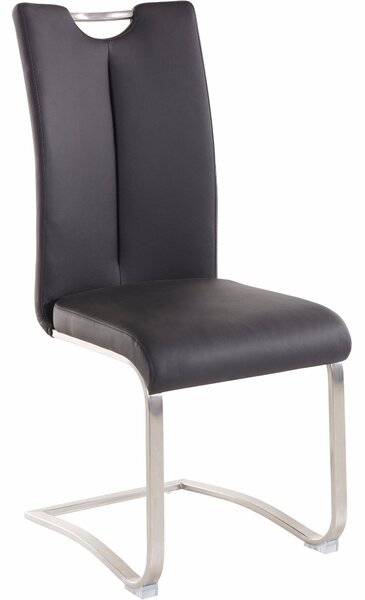 Stylowe krzesła na płozach, ze sztucznej skóry - 2 sztuki