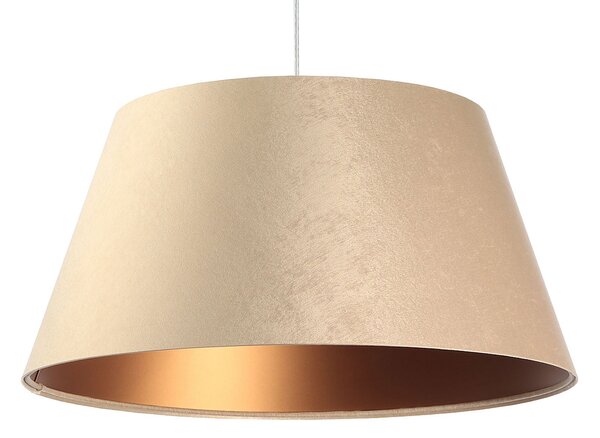 Kremowa lampa wisząca z dużym abażurem - S406-Ohra