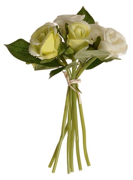 Bukiet sztuczny pączki róży beżowy, 22 cm