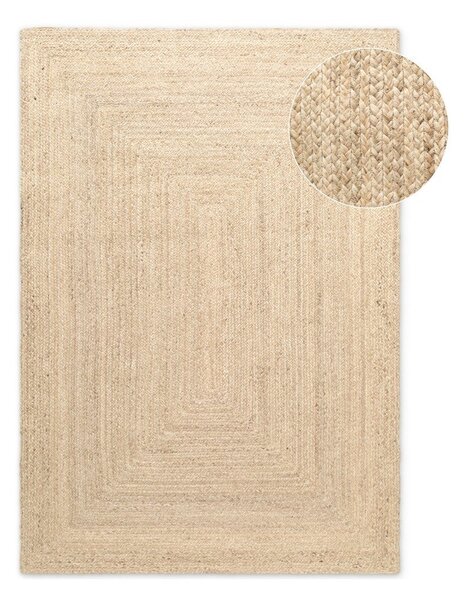 Dywan z juty dwustronny/tkany ręcznie w jasnym naturalnym kolorze 60x90 cm Juno – Hanse Home