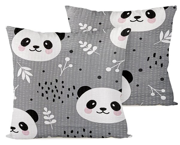 Poszewka na poduszkę Nordic Panda, 40 x 40 cm, zestaw 2 szt