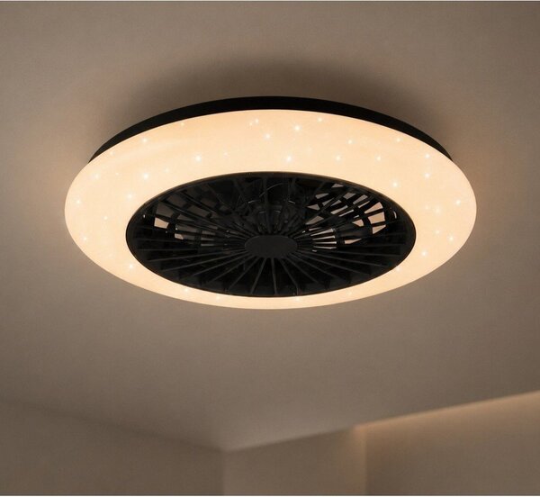 Lampa sufitowa LED w kolorze matowej czerni Stralsund – Reality