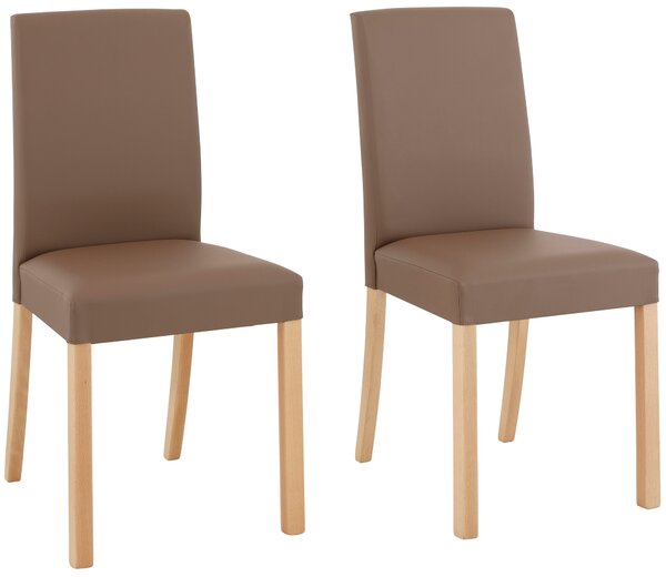 Ponadczasowo eleganckie krzesła w kolorze taupe - 2 sztuki