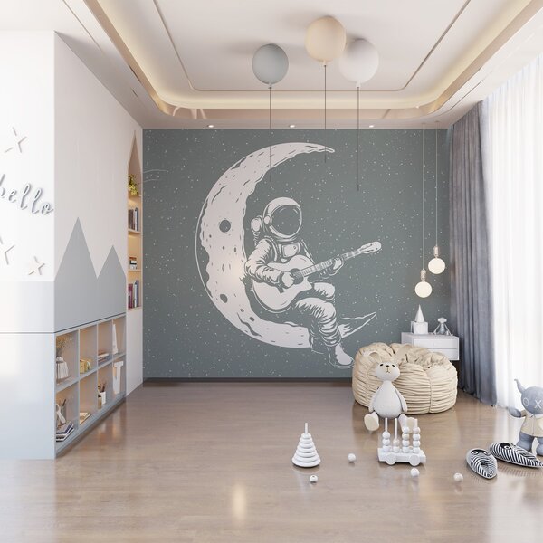 Fototapety Kosmonauta, księżyc, gitara, Fototapety Kosmos, w04514v1 : Uwalls.pl