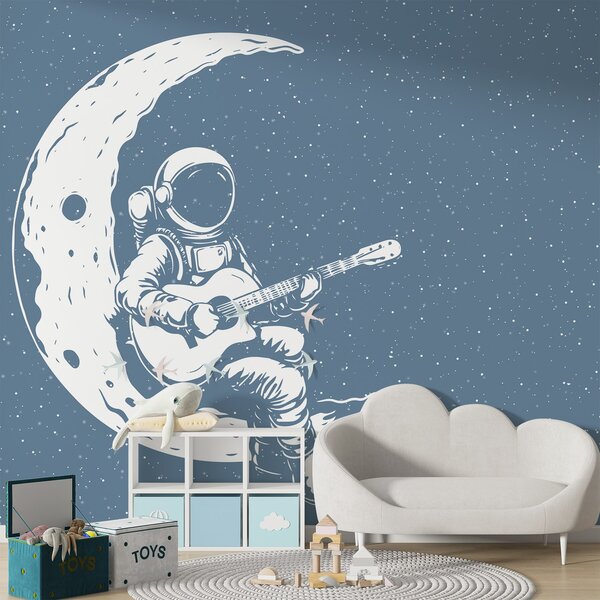 Fototapety Kosmonauta, księżyc, gitara, Fototapety Kosmos, w04514v2 : Uwalls.pl
