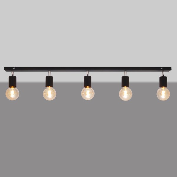 Lampa metalowa na listwie TUNE R-L 1926/5 BK