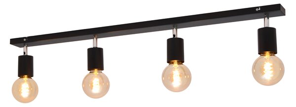 Lampa metalowa na listwie TUNE R-L 1926/4 BK