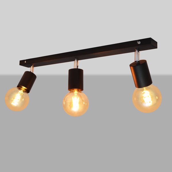 Lampa metalowa na listwie TUNE R-L 1926/3 BK