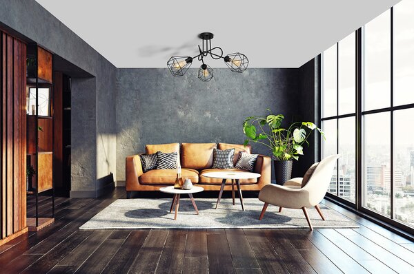 Lampa z koszykiem OXFORD W-2016/3+1311S BK