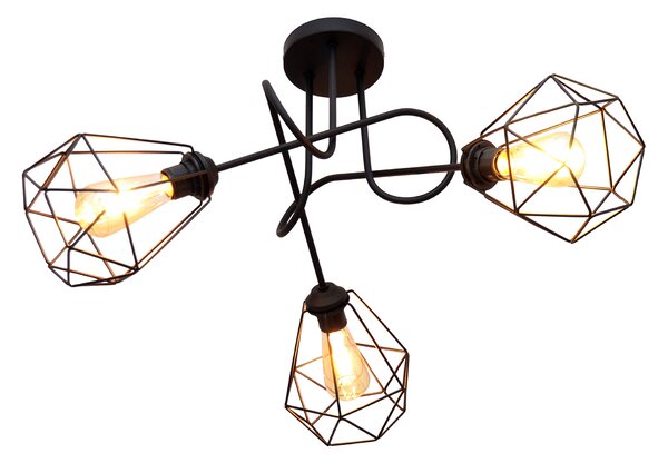 Lampa z koszykiem OXFORD W-2016/3+1311S BK