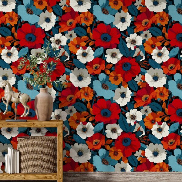 Tapety Wielobarwne kwiaty, Tapety Z kwiatami, a00542 : Uwalls.pl