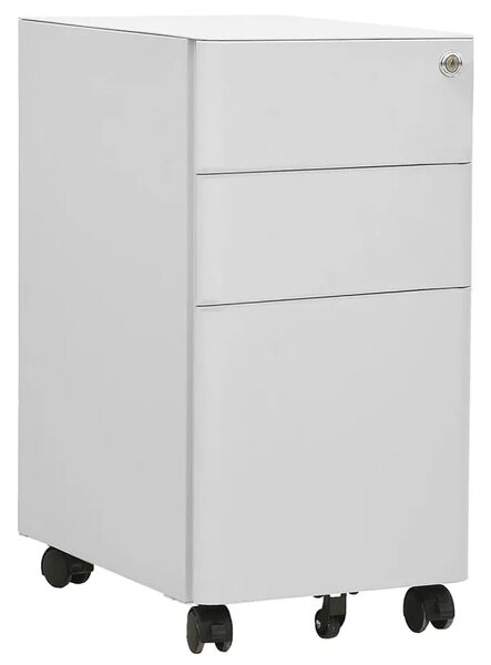 Jasnoszary kontenerek pod biurko na klucz 3x R0-B28