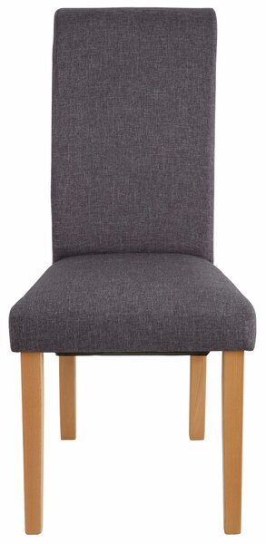 Szare krzesła tapicerowane, bukowe - 2 sztuki