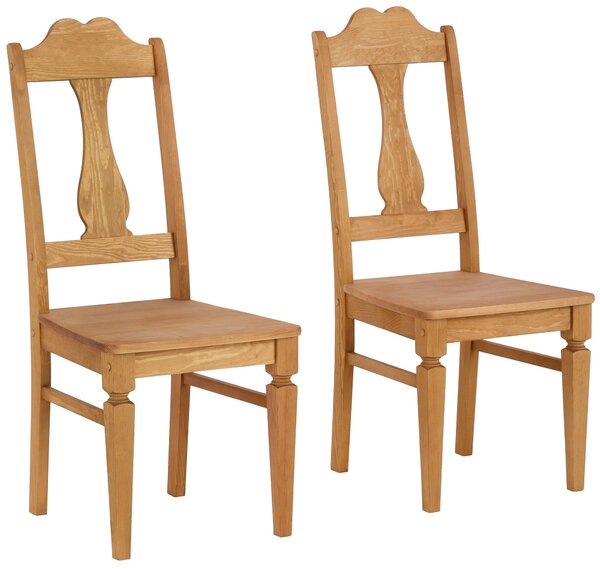 Sosnowe krzesła "Hendrik" w pięknym, romantycznym stylu - 2 sztuki