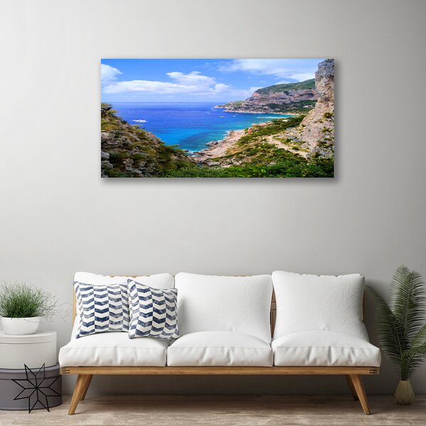 Obraz canvas na ścianę Rajska Plaża u Podnóża Gór